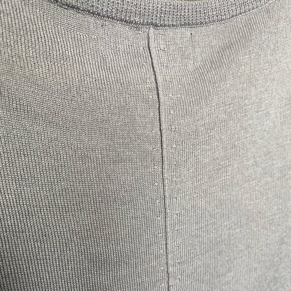 100% Certified Merino Wool 3/4 Sleeve, Grey Sweater round neck - Picture 3 of 4